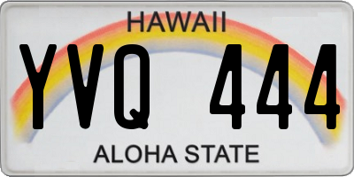 HI license plate YVQ444