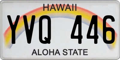 HI license plate YVQ446