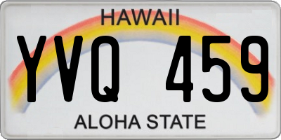 HI license plate YVQ459