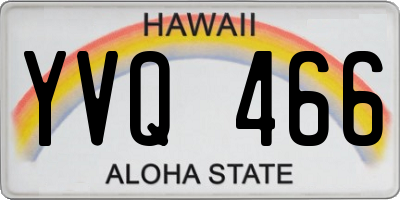 HI license plate YVQ466