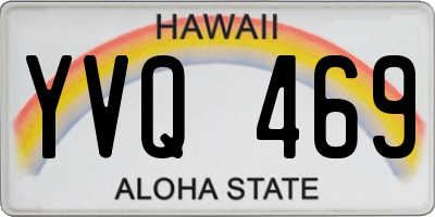 HI license plate YVQ469