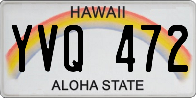 HI license plate YVQ472
