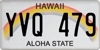 HI license plate YVQ479