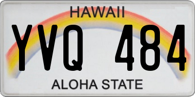 HI license plate YVQ484