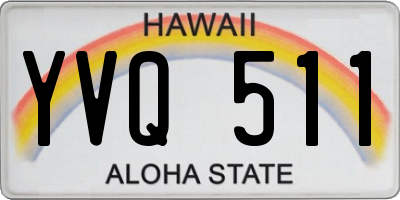 HI license plate YVQ511