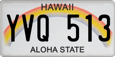 HI license plate YVQ513