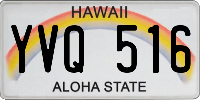 HI license plate YVQ516