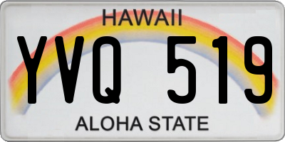 HI license plate YVQ519
