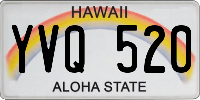 HI license plate YVQ520