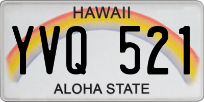 HI license plate YVQ521