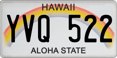 HI license plate YVQ522