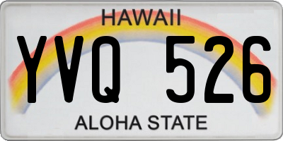 HI license plate YVQ526