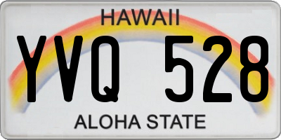 HI license plate YVQ528