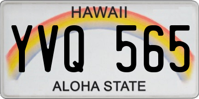 HI license plate YVQ565