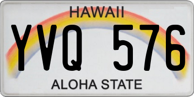 HI license plate YVQ576