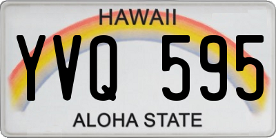 HI license plate YVQ595