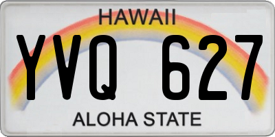 HI license plate YVQ627