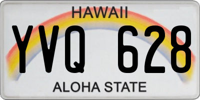 HI license plate YVQ628