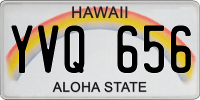 HI license plate YVQ656