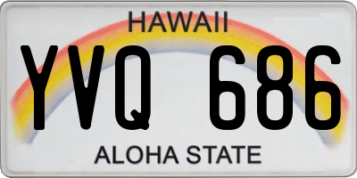 HI license plate YVQ686