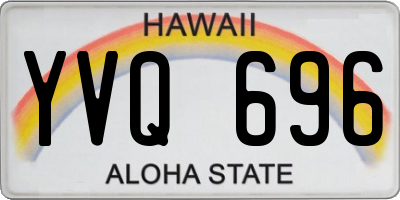 HI license plate YVQ696