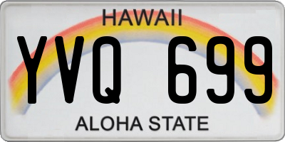 HI license plate YVQ699