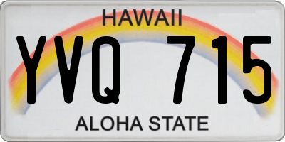 HI license plate YVQ715