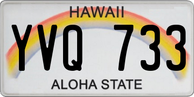 HI license plate YVQ733