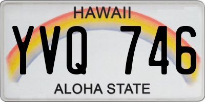 HI license plate YVQ746