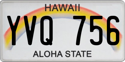 HI license plate YVQ756