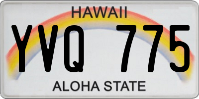 HI license plate YVQ775
