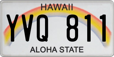 HI license plate YVQ811
