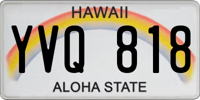 HI license plate YVQ818
