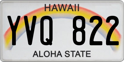 HI license plate YVQ822