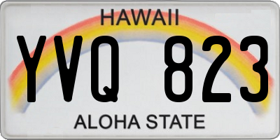 HI license plate YVQ823