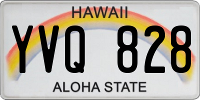HI license plate YVQ828