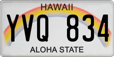 HI license plate YVQ834