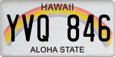 HI license plate YVQ846
