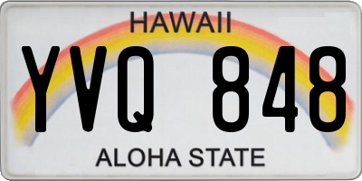 HI license plate YVQ848