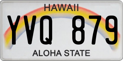 HI license plate YVQ879