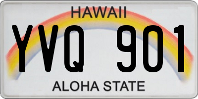 HI license plate YVQ901