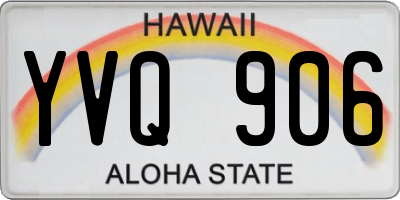 HI license plate YVQ906