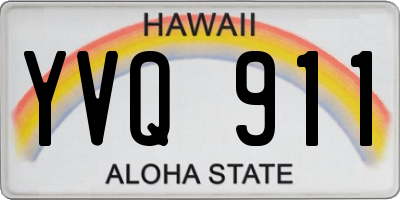 HI license plate YVQ911