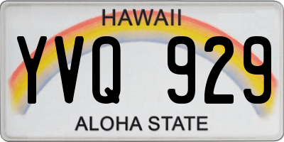 HI license plate YVQ929