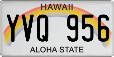 HI license plate YVQ956