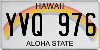 HI license plate YVQ976