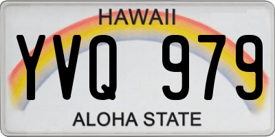 HI license plate YVQ979