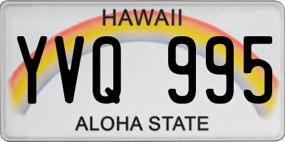HI license plate YVQ995