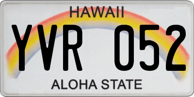 HI license plate YVR052