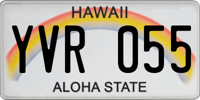 HI license plate YVR055